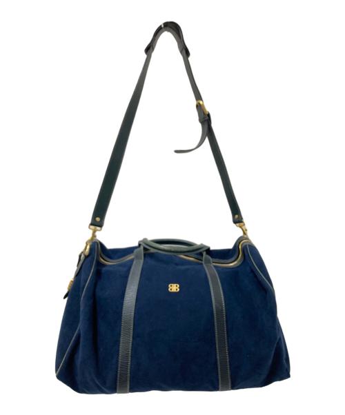 BALENCIAGA（バレンシアガ）BALENCIAGA (バレンシアガ) ヴィンテージ2WAYボストンバッグ ネイビー×グリーン サイズ:下記参照の古着・服飾アイテム