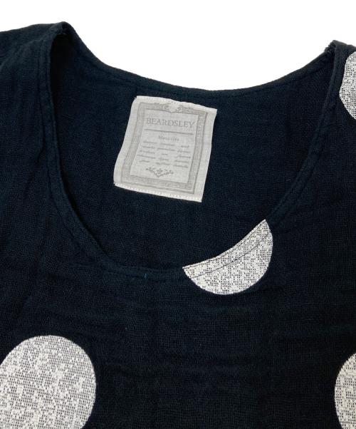 BEARDSLEY（ビアズリー）BEARDSLEY (ビアズリー) カヤドットワンピース ブラック×ホワイト サイズ:Fの古着・服飾アイテム