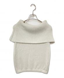 Noble（ノーブル）の古着「ペーパーヤーンオフショル プルオーバー」｜ベージュ