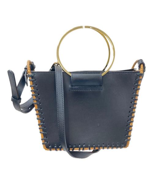 VIOLAd'ORO（ヴィオラドーロ）VIOLAd'ORO (ヴィオラドーロ) 異素材ショルダーバッグ ブラック×ブラウン サイズ:下記参照の古着・服飾アイテム