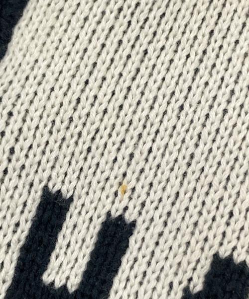 HARLEY-DAVIDSON（ハーレーダビッドソン）HARLEY-DAVIDSON (ハーレーダビッドソン) アルティザン ジップ フロント モーターサイクル セーター ブラック×ホワイト サイズ:Sの古着・服飾アイテム