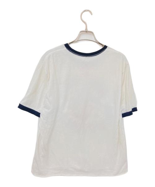 WONDER WOMAN（ワンダー ウーマン）WONDER WOMAN (ワンダー ウーマン) リンガープリントTシャツ ホワイト×ブラック サイズ:Lの古着・服飾アイテム