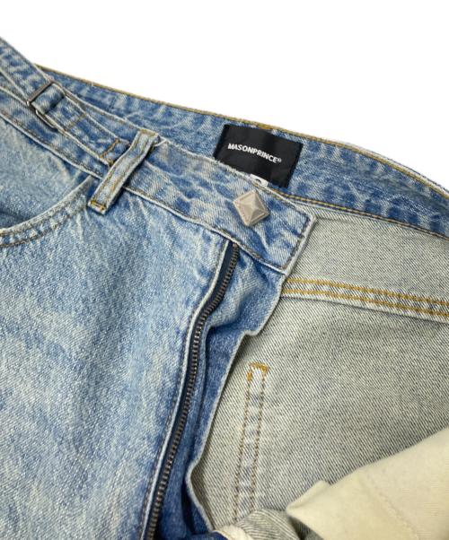 masonprince（メゾンプリンス）masonprince (メゾンプリンス) サイドベルトワイドフレアデニムパンツ インディゴ サイズ:3の古着・服飾アイテム