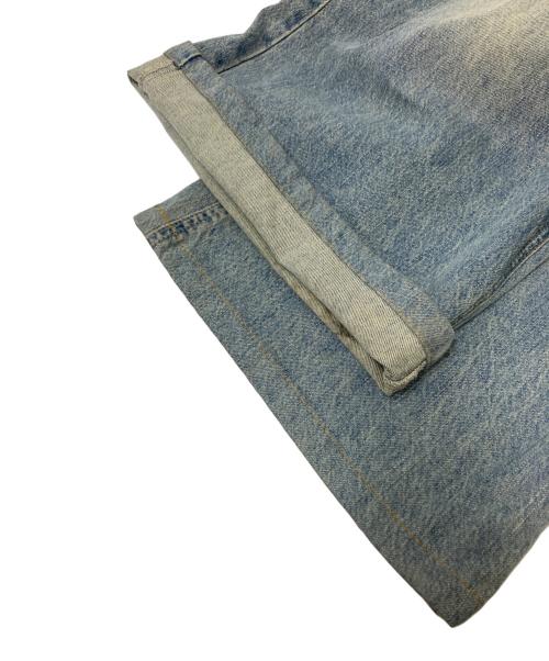 masonprince（メゾンプリンス）masonprince (メゾンプリンス) サイドベルトワイドフレアデニムパンツ インディゴ サイズ:3の古着・服飾アイテム