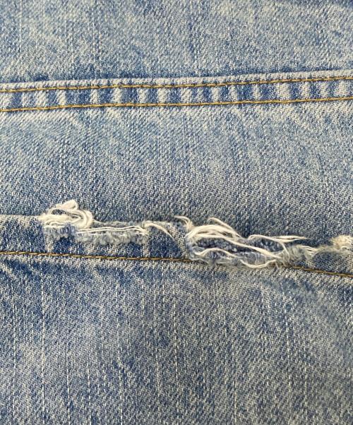 masonprince（メゾンプリンス）masonprince (メゾンプリンス) サイドベルトワイドフレアデニムパンツ インディゴ サイズ:3の古着・服飾アイテム