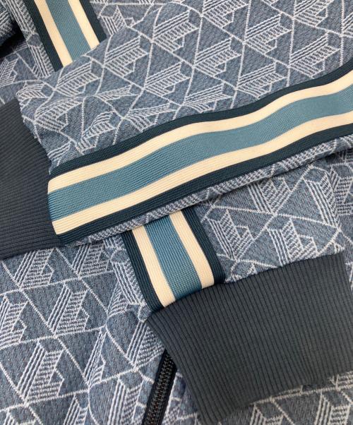 LACOSTE（ラコステ）LACOSTE (ラコステ) モノグラムジャカードトラックジャケット ブルー サイズ:US:Sの古着・服飾アイテム