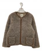 coldbreakerコールドブレーカー）の古着「ノーカラーウールジャケット」｜ブラウン