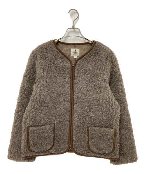 coldbreaker（コールドブレーカー）coldbreaker (コールドブレーカー) ノーカラーウールジャケット ブラウン サイズ:XXSの古着・服飾アイテム