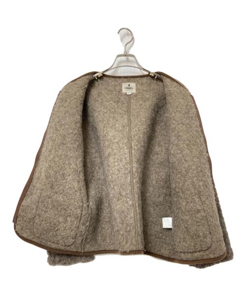 coldbreaker（コールドブレーカー）coldbreaker (コールドブレーカー) ノーカラーウールジャケット ブラウン サイズ:XXSの古着・服飾アイテム