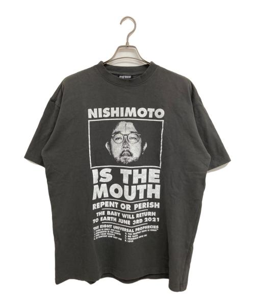 NISHIMOTO IS THE MOUTH（ニシモトイズザマウス）NISHIMOTO IS THE MOUTH (ニシモトイズザマウス) プリントTシャツ グレー サイズ:Lの古着・服飾アイテム