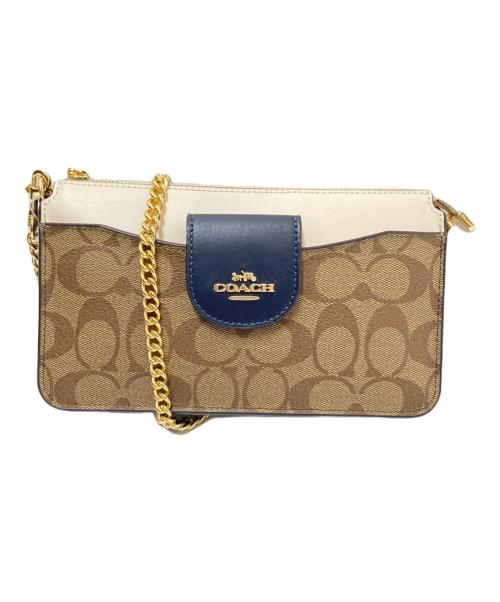 COACH（コーチ）COACH (コーチ) カードケース付ショルダーバッグ ブラウン サイズ:下記参照の古着・服飾アイテム