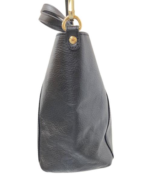 russet（ラシット）russet (ラシット) 型押しレザーショルダーバッグ ブラック サイズ:下記参照の古着・服飾アイテム