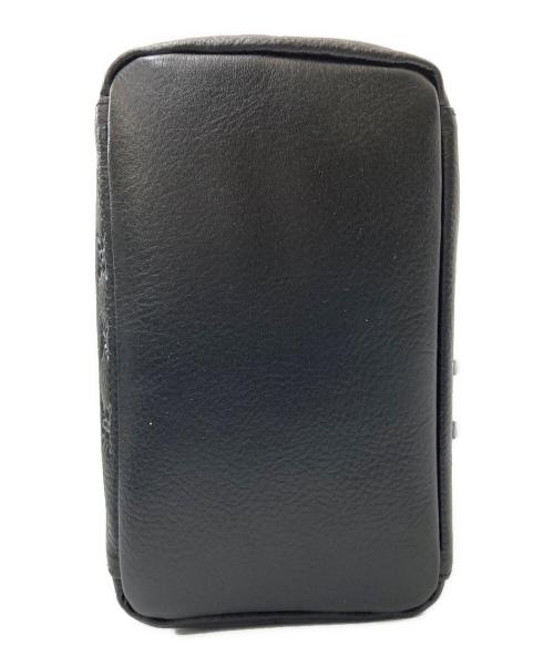 russet（ラシット）russet (ラシット) 型押しレザーショルダーバッグ ブラック サイズ:下記参照の古着・服飾アイテム