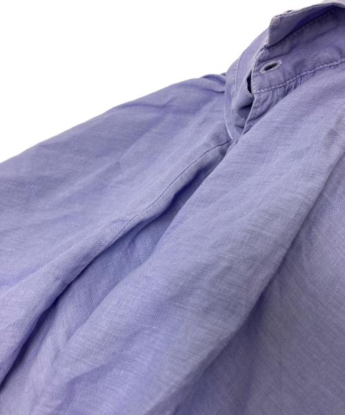 BROCANTE（ブロカント）BROCANTE (ブロカント) リネンギャザーブラウス ブルー サイズ:2の古着・服飾アイテム