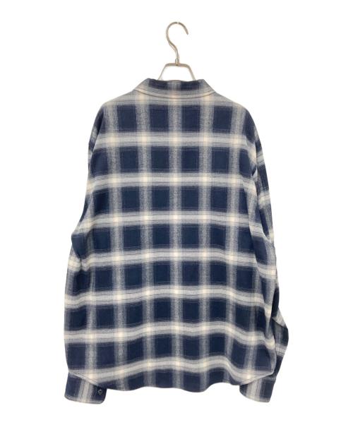 HUF（ハフ）HUF (ハフ) オンブレチェックシャツジャケット ブラック×ホワイト サイズ:Lの古着・服飾アイテム