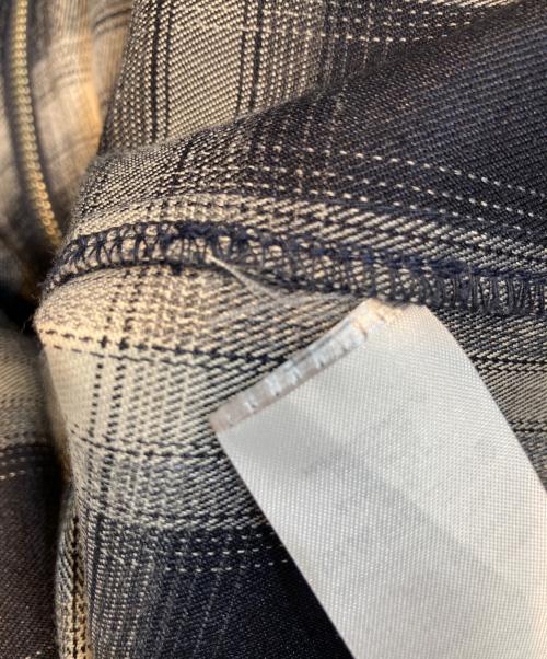 HUF（ハフ）HUF (ハフ) オンブレチェックシャツジャケット ブラック×ホワイト サイズ:Lの古着・服飾アイテム