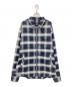 HUF（ハフ）の古着「オンブレチェックシャツジャケット」｜ブラック×ホワイト