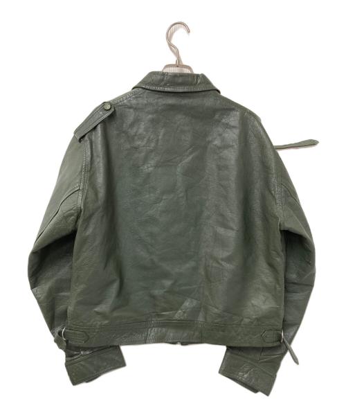 USED（ユーズド）USED (ユーズド) レザージャケット グリーン サイズ:62の古着・服飾アイテム