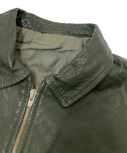 USED（ユーズド）USED (ユーズド) レザージャケット グリーン サイズ:62の古着・服飾アイテム