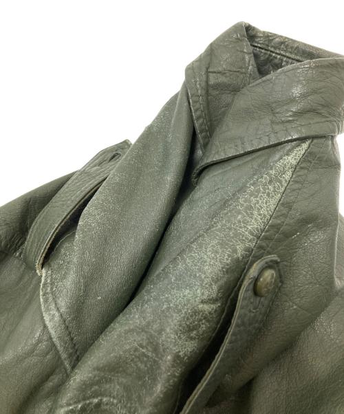 USED（ユーズド）USED (ユーズド) レザージャケット グリーン サイズ:62の古着・服飾アイテム