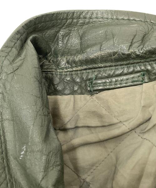USED（ユーズド）USED (ユーズド) レザージャケット グリーン サイズ:62の古着・服飾アイテム