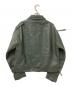 USED (ユーズド) レザージャケット グリーン サイズ:62：4000円