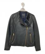 Nobleノーブル）の古着「シープレザーライダースジャケット」｜ブラック