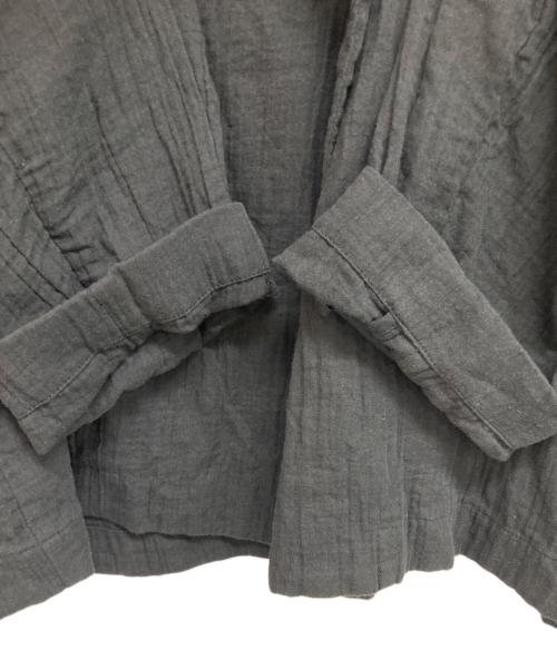 Adam et Rope（アダム エ ロペ）Adam et Rope (アダム エ ロペ) オーガニックコットンガーゼオーバージャケット ブラック サイズ:FREEの古着・服飾アイテム