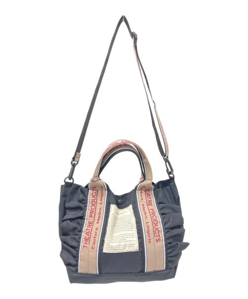 THEATRE PRODUCTS（シアタープロダクツ）THEATRE PRODUCTS (シアタープロダクツ) フリル2WAYショルダーバッグ-M ブラック サイズ:下記参照の古着・服飾アイテム