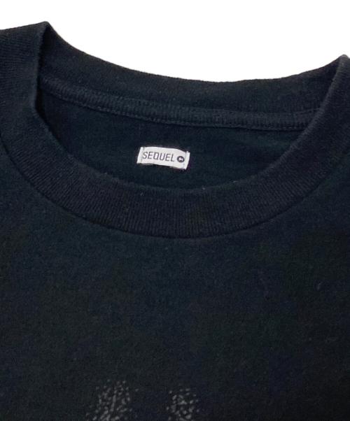 SEQUEL（シークエル）SEQUEL (シークエル) 猫プリントTシャツ ブラック サイズ:Lの古着・服飾アイテム