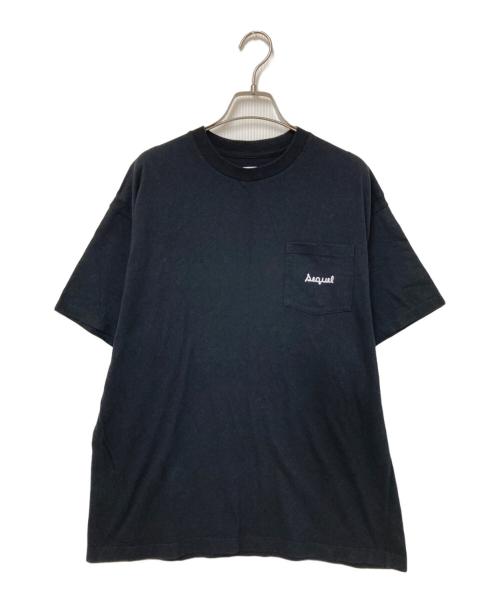 SEQUEL（シークエル）SEQUEL (シークエル) 刺繍ロゴTシャツ ブラック サイズ:Lの古着・服飾アイテム