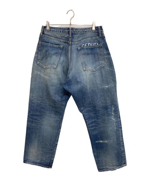 SEQUEL（シークエル）SEQUEL (シークエル) FRAGMENT DESIGN (フラグメントデザイン) DAMAGEDENIMPANTS インディゴ サイズ:Lの古着・服飾アイテム