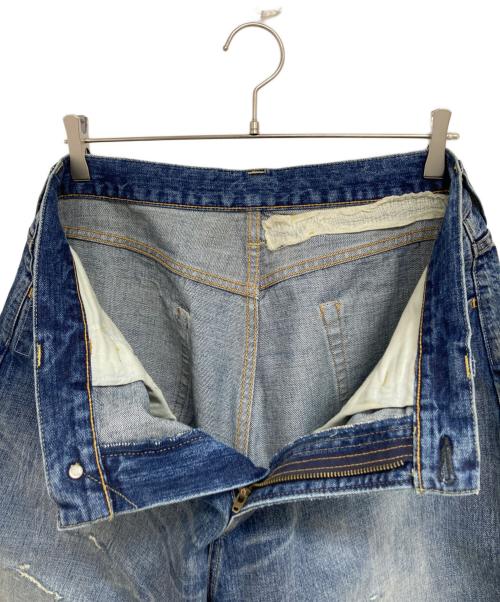 SEQUEL（シークエル）SEQUEL (シークエル) FRAGMENT DESIGN (フラグメントデザイン) DAMAGEDENIMPANTS インディゴ サイズ:Lの古着・服飾アイテム