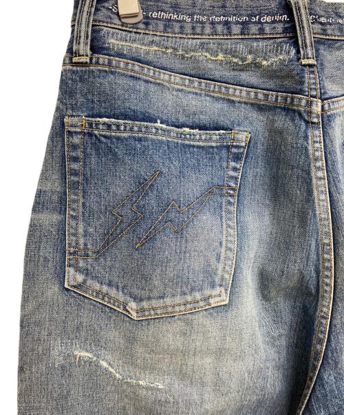 SEQUEL（シークエル）SEQUEL (シークエル) FRAGMENT DESIGN (フラグメントデザイン) DAMAGEDENIMPANTS インディゴ サイズ:Lの古着・服飾アイテム