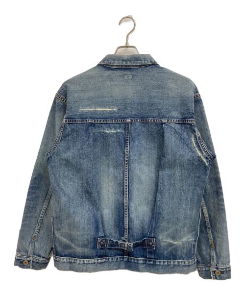 SEQUEL（シークエル）SEQUEL (シークエル) FRAGMENT DESIGN (フラグメントデザイン) DAMAGE DENIM JACKET インディゴ サイズ:Lの古着・服飾アイテム