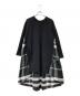 BEARDSLEY（ビアズリー）の古着「後ろタフタビッグチェックチュニックワンピース」｜ブラック