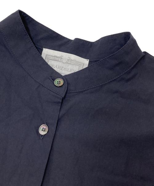 BEARDSLEY（ビアズリー）BEARDSLEY (ビアズリー) 袖レースシャツワンピース ネイビーの古着・服飾アイテム