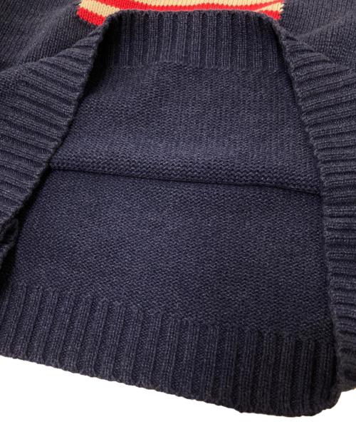 LAND'S END（ランズエンド）LAND'S END (ランズエンド) 星条旗 ニットセーター ネイビー サイズ:下記参照の古着・服飾アイテム