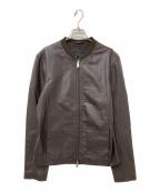 ARMANI EXCHANGEアルマーニ エクスチェンジ）の古着「カウレザージャケット」｜ブラウン