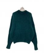 ATONエイトン）の古着「BABY ALPACA MOCK NECK SWEATER」｜グリーン