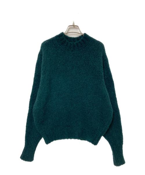 ATON（エイトン）ATON (エイトン) BABY ALPACA MOCK NECK SWEATER グリーン サイズ:2の古着・服飾アイテム