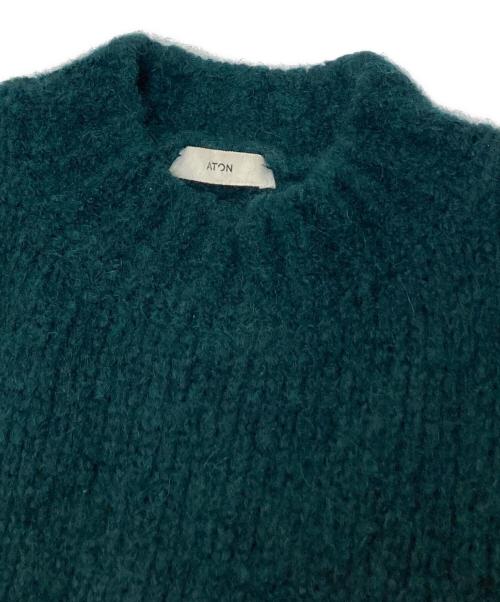 ATON（エイトン）ATON (エイトン) BABY ALPACA MOCK NECK SWEATER グリーン サイズ:2の古着・服飾アイテム