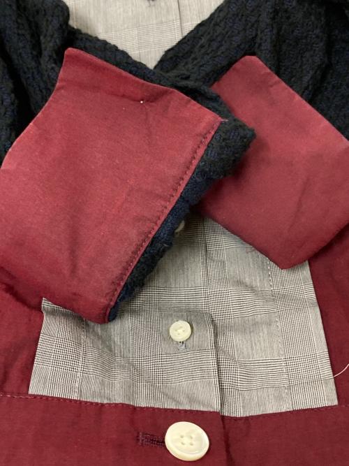 MIDDLA（ミドラ）MIDDLA (ミドラ) ドッキング切替ワンピース レッド×グレー サイズ:1の古着・服飾アイテム