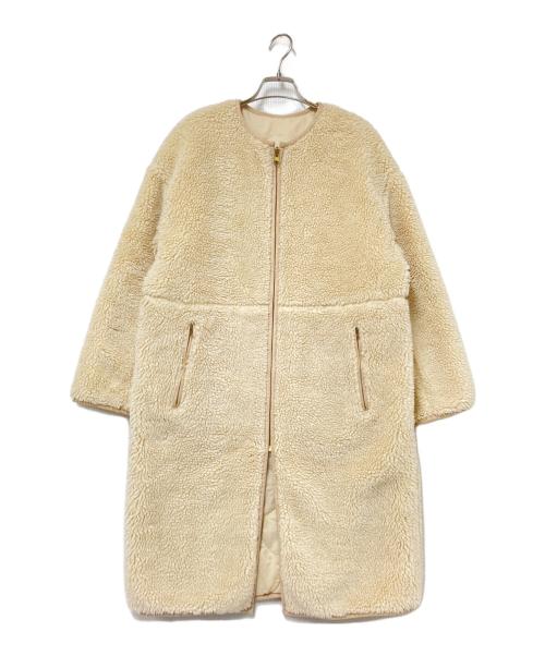 NOLLEY'S（ノーリーズ）NOLLEY'S (ノーリース) リバーシブルボアコート ベージュ サイズ:36の古着・服飾アイテム