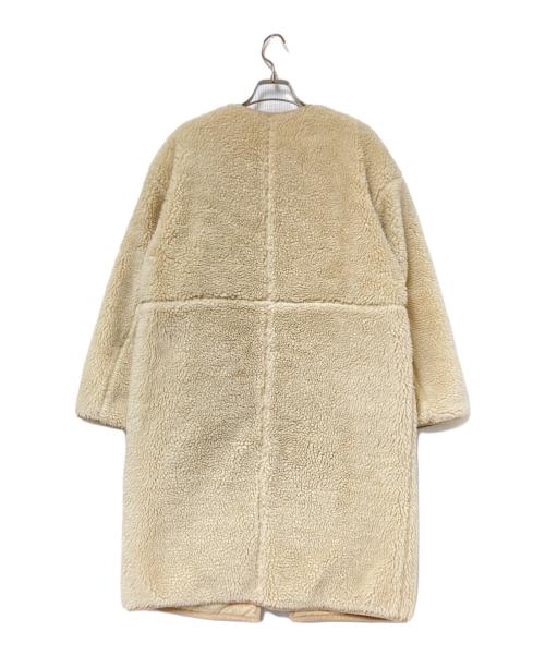 NOLLEY'S（ノーリーズ）NOLLEY'S (ノーリース) リバーシブルボアコート ベージュ サイズ:36の古着・服飾アイテム