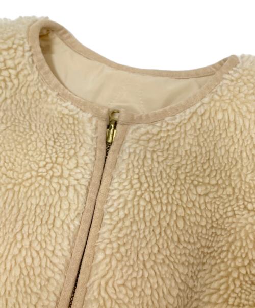 NOLLEY'S（ノーリーズ）NOLLEY'S (ノーリース) リバーシブルボアコート ベージュ サイズ:36の古着・服飾アイテム