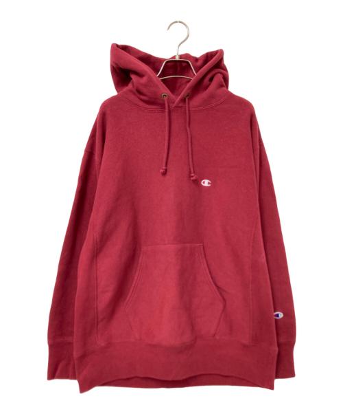 Champion（チャンピオン）Champion (チャンピオン) プルオーバーパーカー レッド サイズ:Lの古着・服飾アイテム