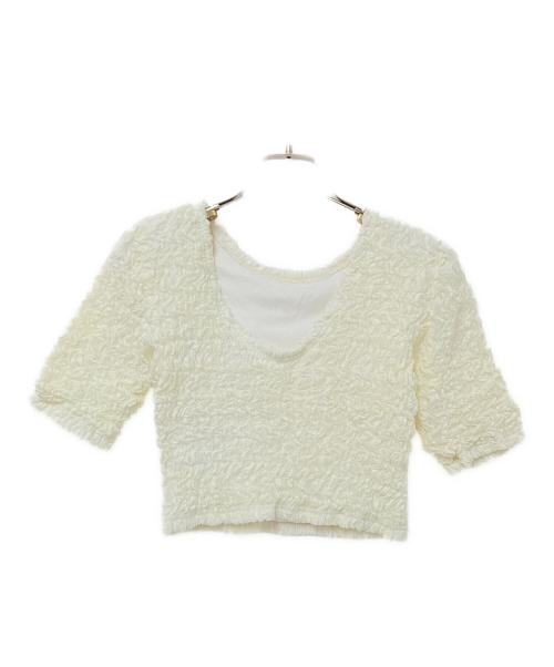 CLANE（クラネ）CLANE (クラネ) W FACE SHIRRING CROPPED TOPS アイボリー サイズ:1の古着・服飾アイテム