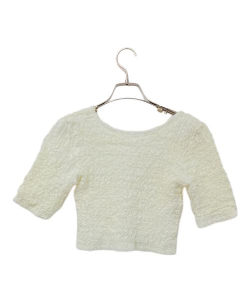 CLANE（クラネ）CLANE (クラネ) W FACE SHIRRING CROPPED TOPS アイボリー サイズ:1の古着・服飾アイテム
