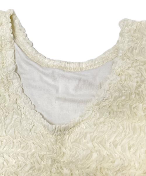 CLANE（クラネ）CLANE (クラネ) W FACE SHIRRING CROPPED TOPS アイボリー サイズ:1の古着・服飾アイテム